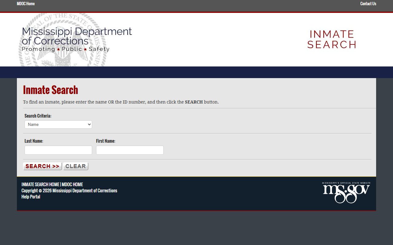 Calhoun County inmate population MDOC state inmate search form